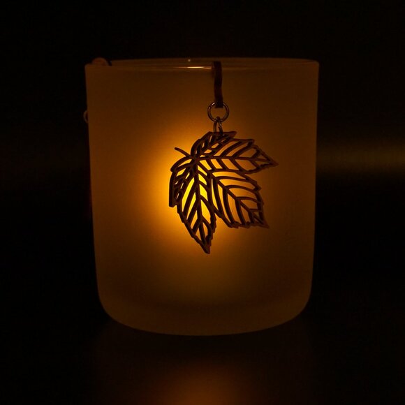 Handcrafted Cherry Wood Leaf Candle Charms | Rustic Candle Jewelry - Picture 5 of 7